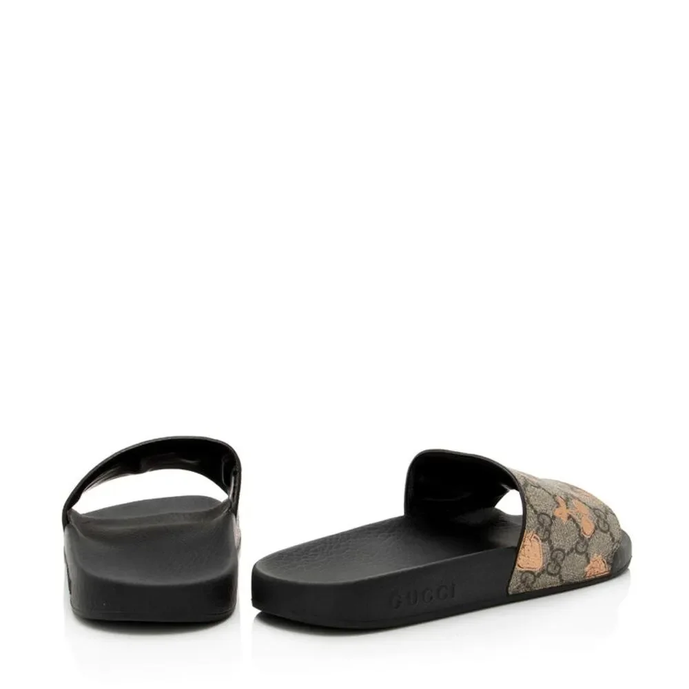 Gucci GG Supreme Berry Slide Sandals - Size 9 / 39 - Picture 3 of 7